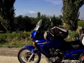 Transalp looking at Mount Ararat, the one known from the Bible