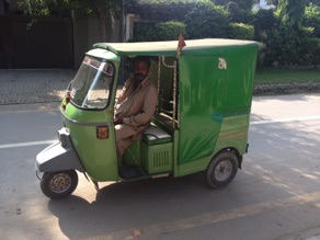 My taxi in Lahore, Pakistan, helped me to find a working ATM to get cash for the hotel
